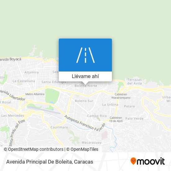 Mapa de Avenida Principal De Boleita