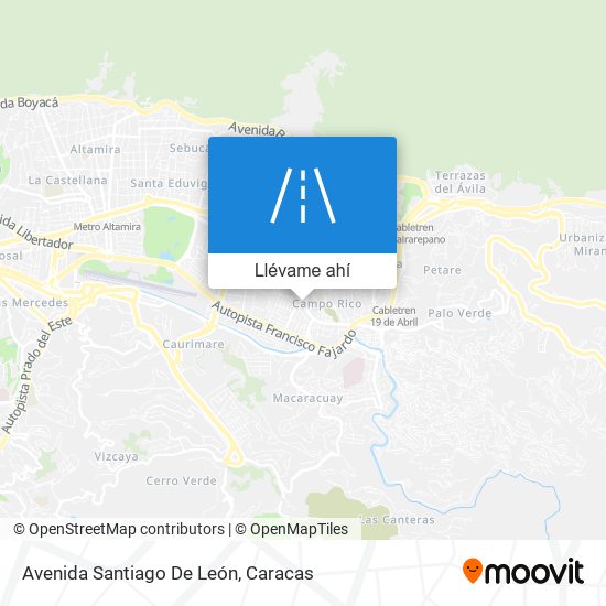 Mapa de Avenida Santiago De León