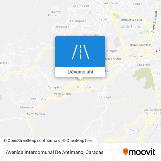 Mapa de Avenida Intercomunal De Antímano