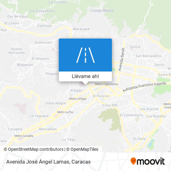 Mapa de Avenida José Ángel Lamas