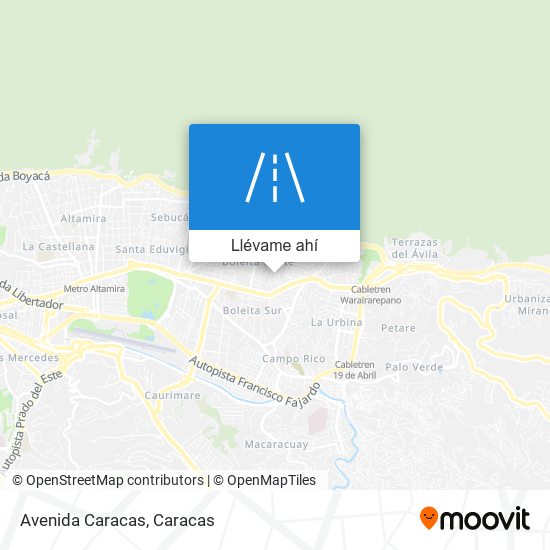 Mapa de Avenida Caracas