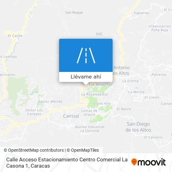 Mapa de Calle Acceso Estacionamiento Centro Comercial La Casona 1