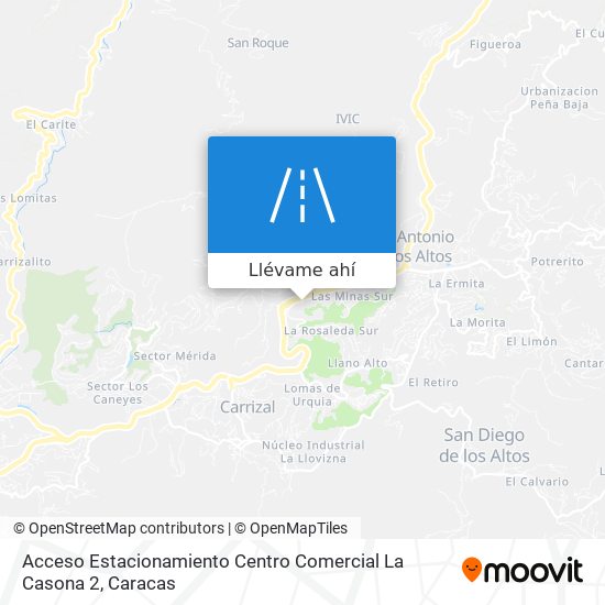 Mapa de Acceso Estacionamiento Centro Comercial La Casona 2