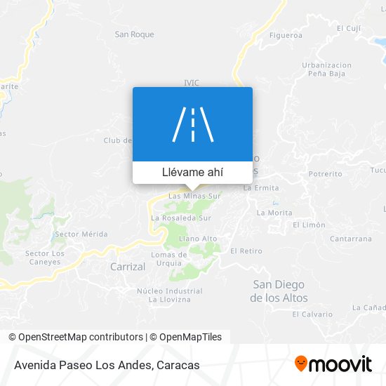 Mapa de Avenida Paseo Los Andes