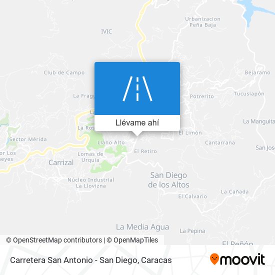 Mapa de Carretera San Antonio - San Diego