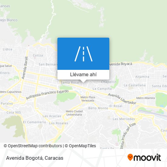 Mapa de Avenida Bogotá