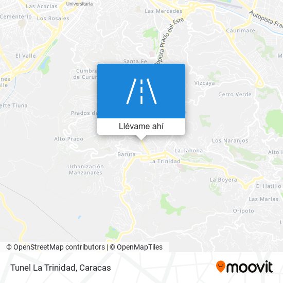 Mapa de Tunel La Trinidad