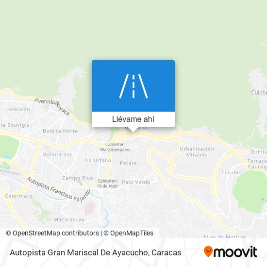 Mapa de Autopista Gran Mariscal De Ayacucho