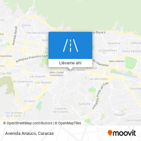Mapa de Avenida Anauco