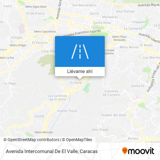 Mapa de Avenida Intercomunal De El Valle