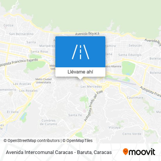 Mapa de Avenida Intercomunal Caracas - Baruta