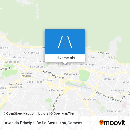 Mapa de Avenida Principal De La Castellana