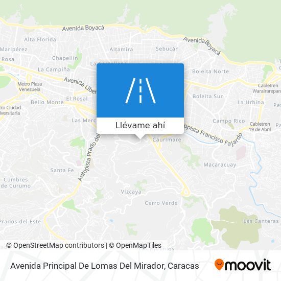 Mapa de Avenida Principal De Lomas Del Mirador