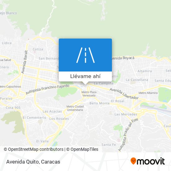 Mapa de Avenida Quito