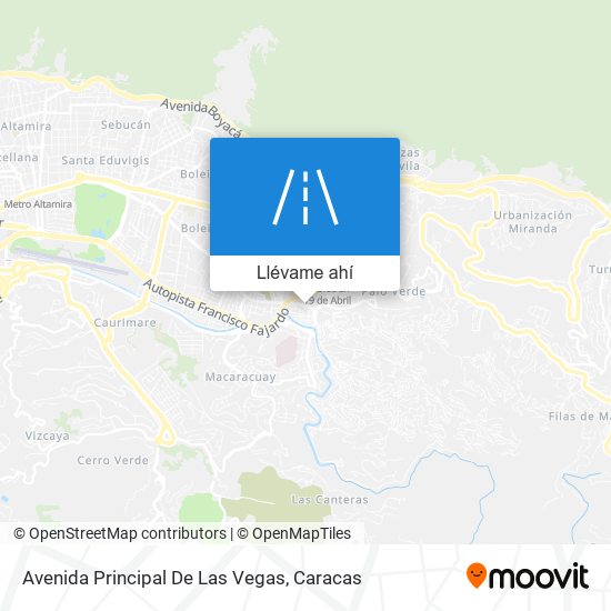 Mapa de Avenida Principal De Las Vegas