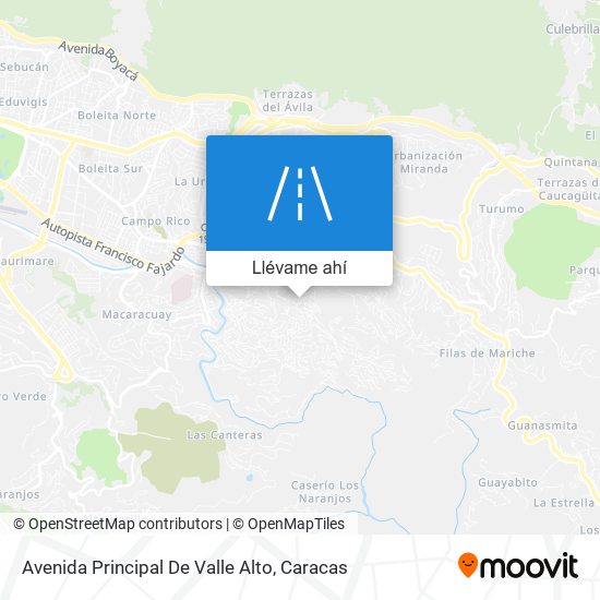 Mapa de Avenida Principal De Valle Alto