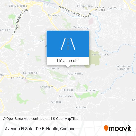 Mapa de Avenida El Solar De El Hatillo