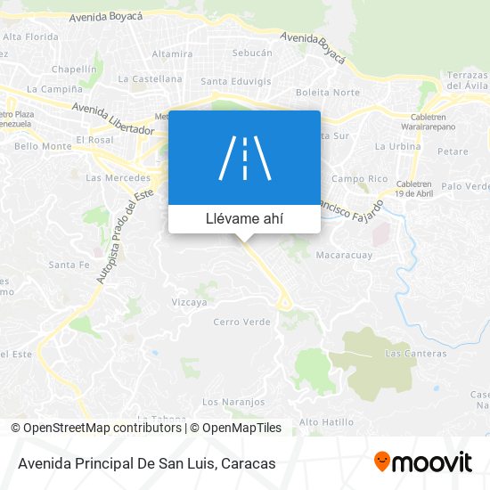 Mapa de Avenida Principal De San Luis