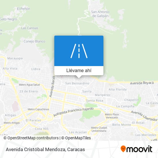 Mapa de Avenida Cristóbal Mendoza
