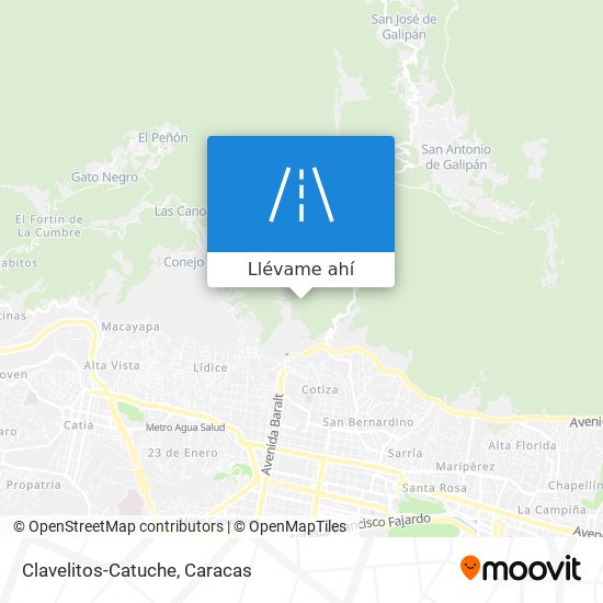 Mapa de Clavelitos-Catuche