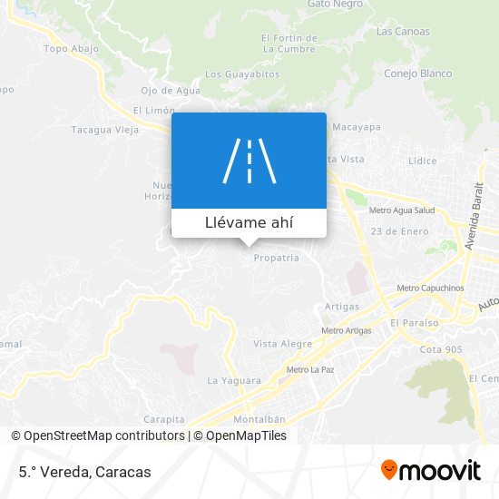 Mapa de 5.° Vereda