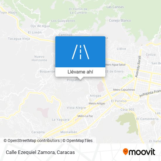 Mapa de Calle Ezequiel Zamora