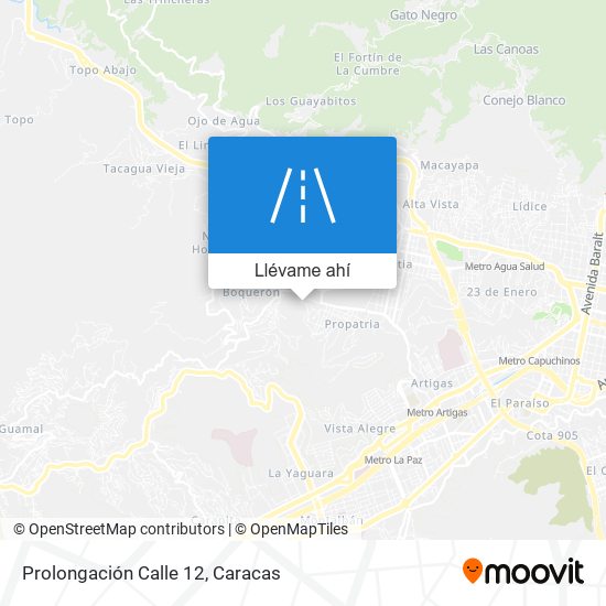 Mapa de Prolongación Calle 12