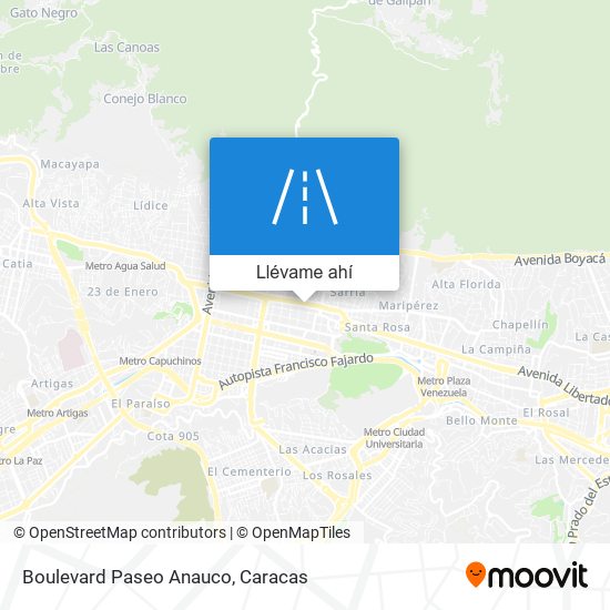 Mapa de Boulevard Paseo Anauco