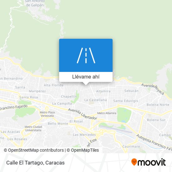 Mapa de Calle El Tartago
