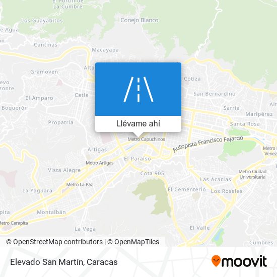 Mapa de Elevado San Martín