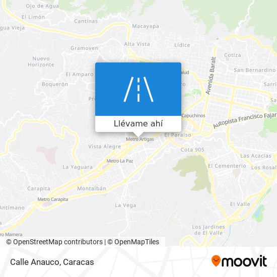 Mapa de Calle Anauco