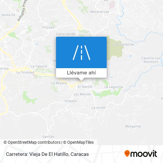 Mapa de Carretera: Vieja De El Hatillo