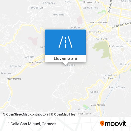 Mapa de 1.° Calle San Miguel
