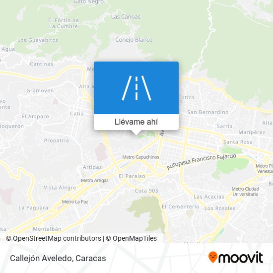 Mapa de Callejón Aveledo
