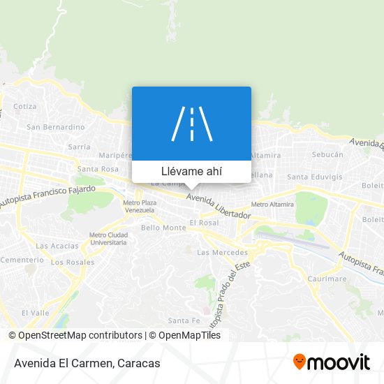 Mapa de Avenida El Carmen