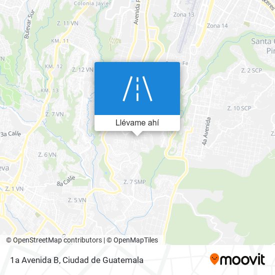 Mapa de 1a Avenida B