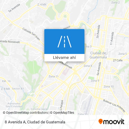 Mapa de 8 Avenida A