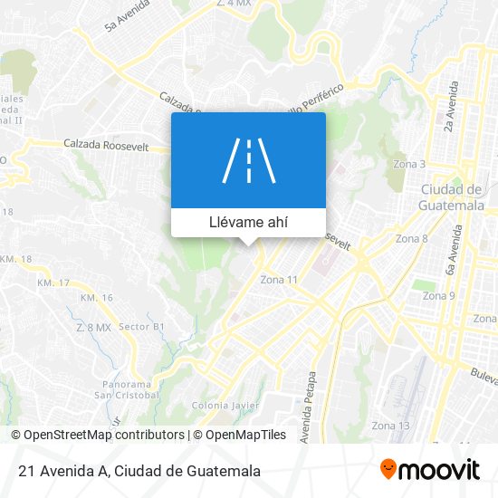 Mapa de 21 Avenida A