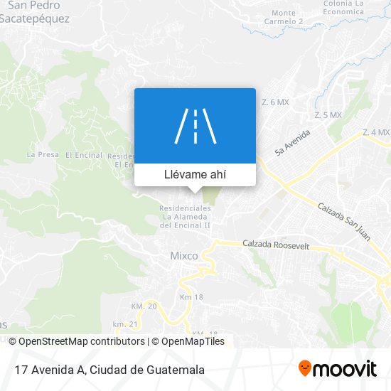 Mapa de 17 Avenida A