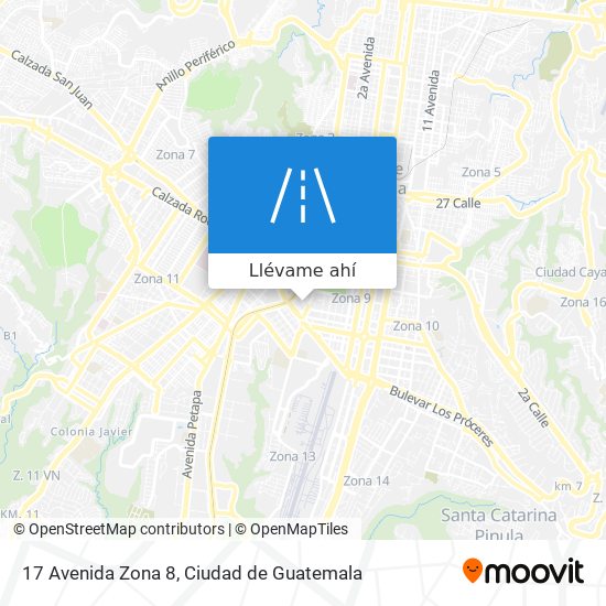 Mapa de 17 Avenida Zona 8