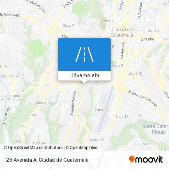 Mapa de 25 Avenida A