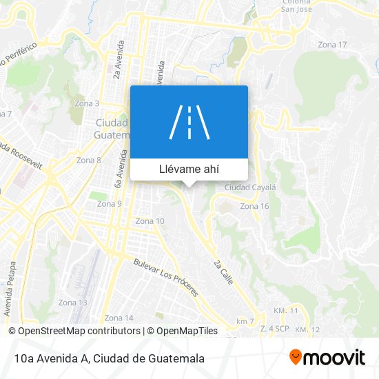 Mapa de 10a Avenida A