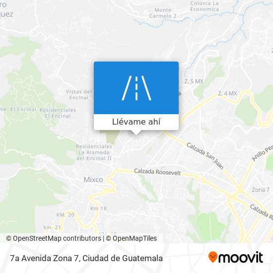 Mapa de 7a Avenida Zona 7