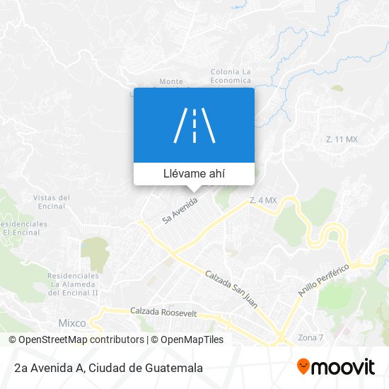 Mapa de 2a Avenida A