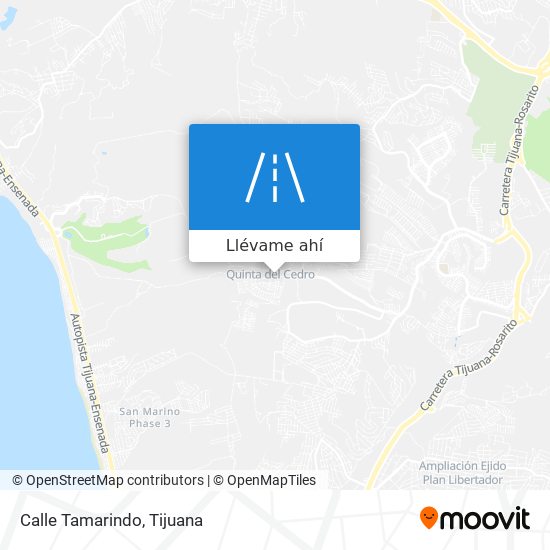 Mapa de Calle Tamarindo