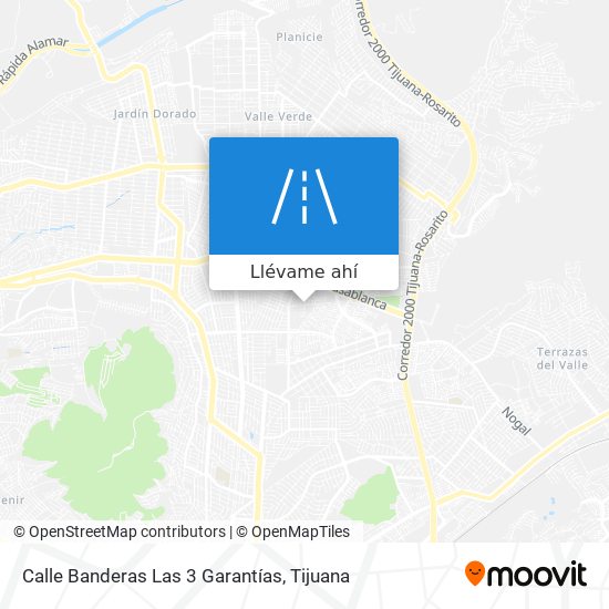 Mapa de Calle Banderas Las 3 Garantías