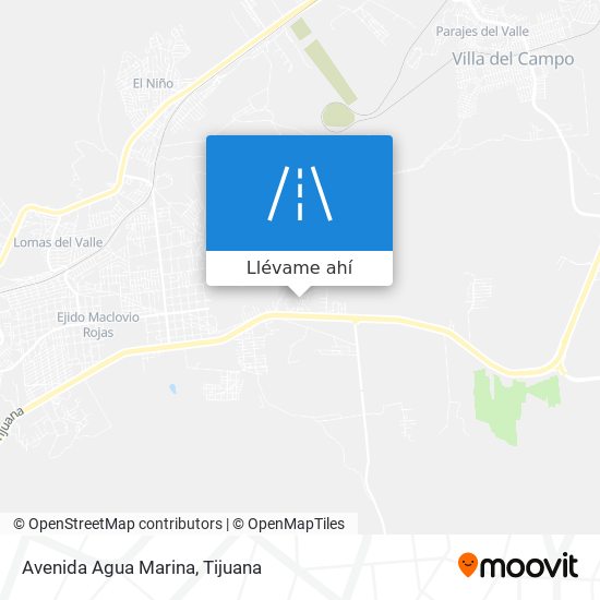 Mapa de Avenida Agua Marina