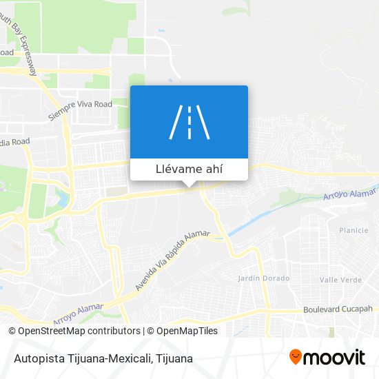 Mapa de Autopista Tijuana-Mexicali