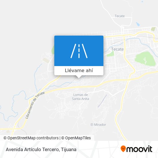 Mapa de Avenida Artículo Tercero