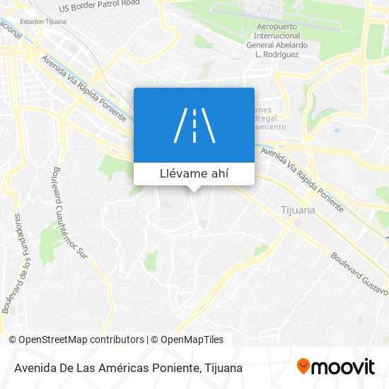 Mapa de Avenida De Las Américas Poniente
